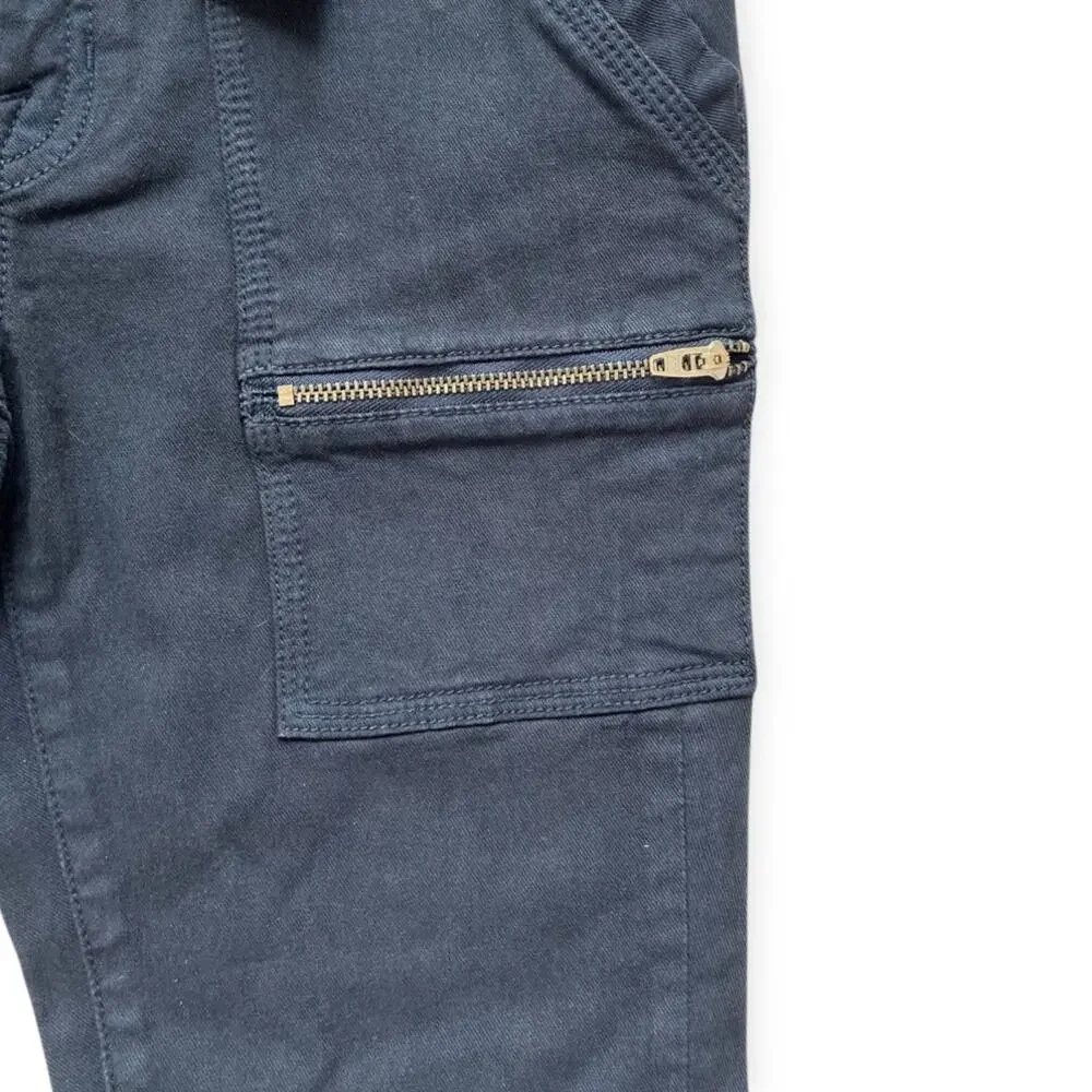 Joie Women's High Waisted Park Limited Edition Cargo Style Pant Navy - Picture 4 of 5
